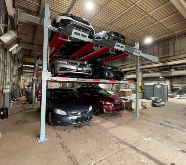 Advantage Double-Wide Triple Stacker | 6 Car Tri-Level 4-Post Lift Advantage Double-Wide Triple Stacker | 6 Car Tri-Level 4-Post Lift