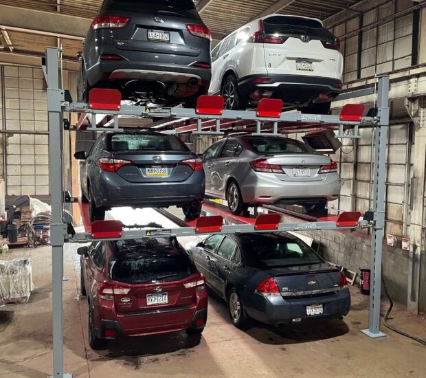 Advantage Double-Wide Triple Stacker | 6 Car Tri-Level 4-Post Lift Advantage Double-Wide Triple Stacker | 6 Car Tri-Level 4-Post Lift