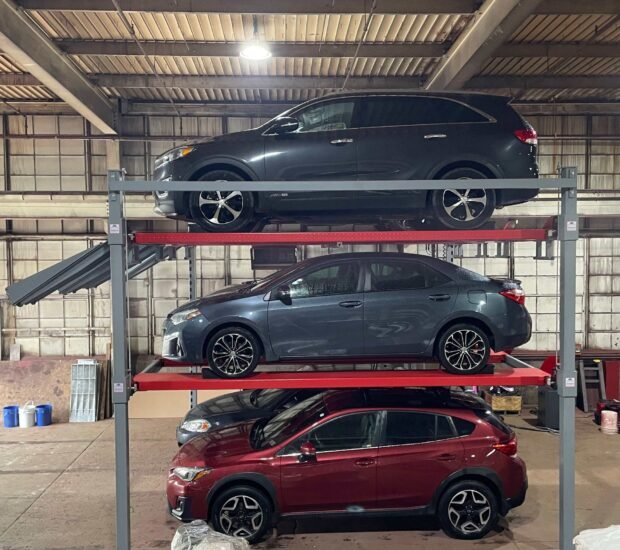 Advantage Double-Wide Triple Stacker | 6 Car Tri-Level 4-Post Lift Advantage Double-Wide Triple Stacker | 6 Car Tri-Level 4-Post Lift