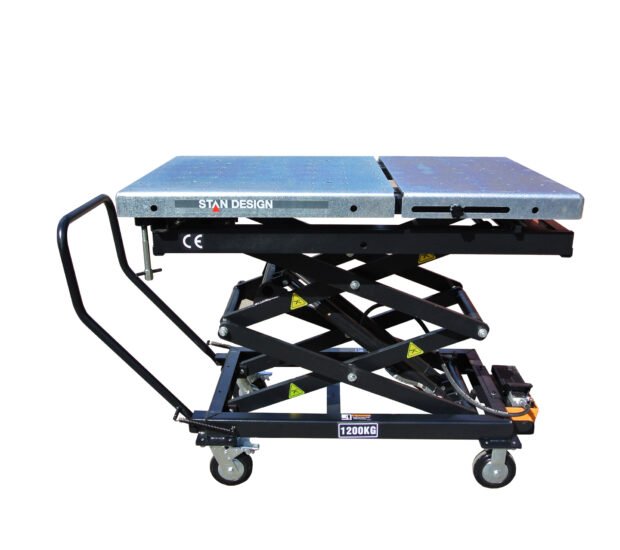 Stan Design Engine/Transmission Lift Table - 2600-Lb. Capacity, 30in. x 51in. Adjustable Deck, Air/Hydraulic, Model# TA2600R