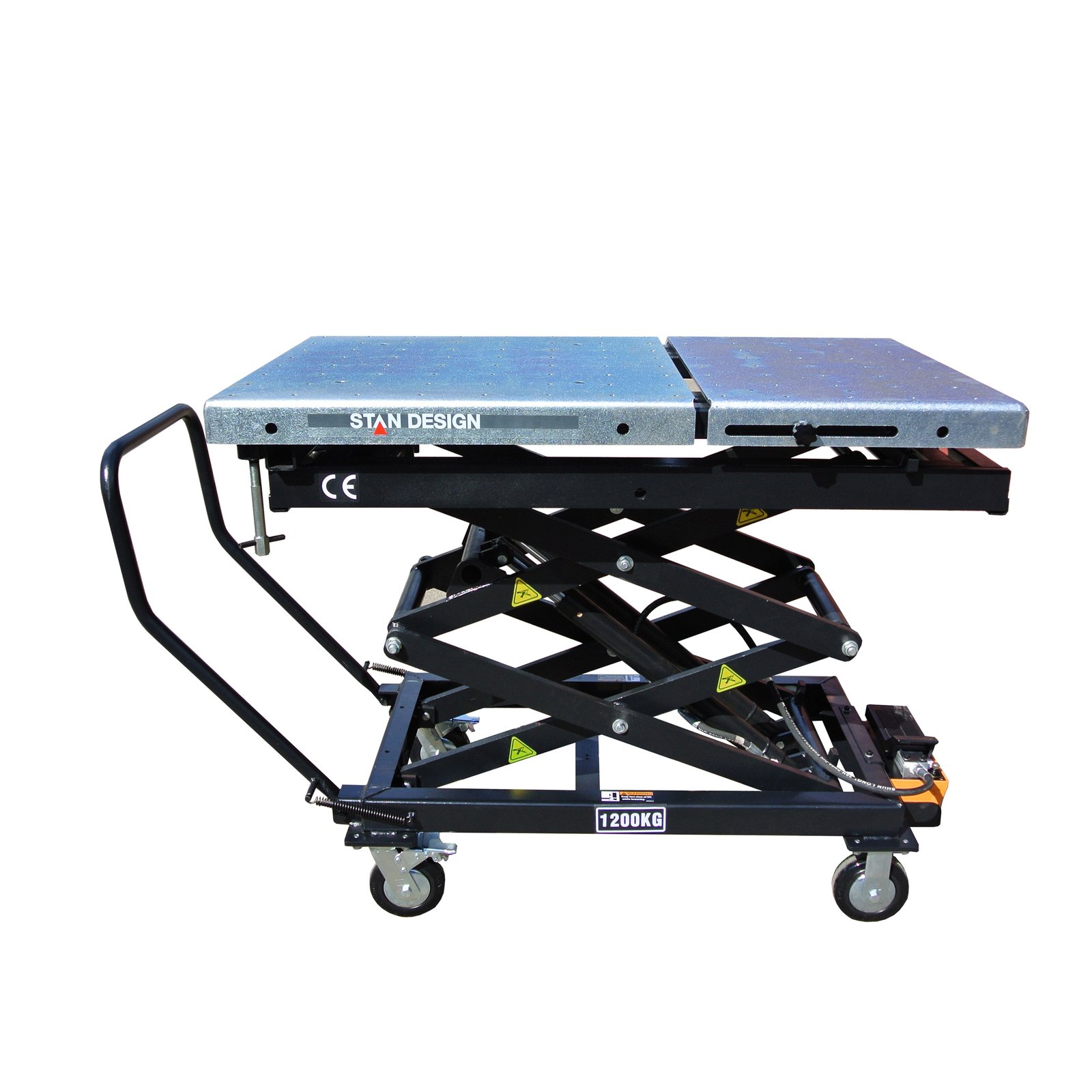 Stan Design Engine Transmission Lift Table/EV Battery Lift Table - 2600-Lb. Capacity, Air/Hydraulic, 75in. Max Lift Height, Model# TA2600