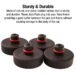 Sunex Tools Jack Pads for Tesla — Durable Rubber, Universal Fit, Slip-Resistant, 4 Pcs, Model# 66TLP4