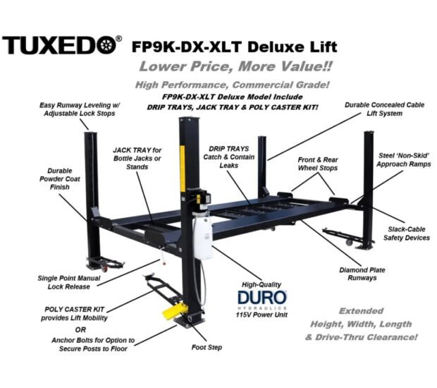 Valor VP9K-DX-XLT 9,000 lb 4 Post Deluxe Storage Lift Valor VP9K-DX-XLT 9,000 lb 4 Post Deluxe Storage Lift