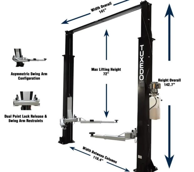 Valor - VP9KAC-TUX 9,000 lb 2 Post Clear Floor - Asymmetric Valor - VP9KAC-TUX 9,000 lb 2 Post Clear Floor - Asymmetric