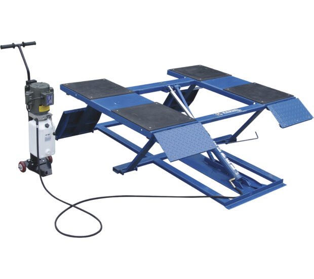 Tuxedo 26in. Low Rise Electric Hydraulic Lift, 6000-Lb. Capacity, 86in.L x 73in.W, Model# LR-26-PAD