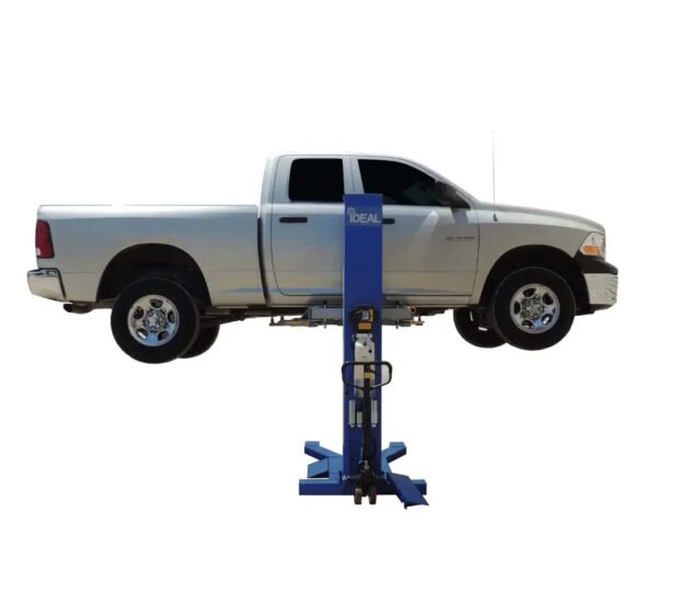 iDEAL Mobile Single Column Automotive Lift, 6000-Lb. Capacity, Blue/Gray, Model# MSC-6KLP iDEAL Mobile Single Column Automotive Lift, 6000-Lb. Capacity, Blue/Gray, Model# MSC-6KLP