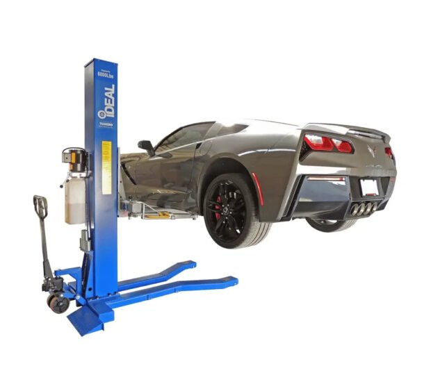 iDEAL Mobile Single Column Automotive Lift, 6000-Lb. Capacity, Blue/Gray, Model# MSC-6KLP iDEAL Mobile Single Column Automotive Lift, 6000-Lb. Capacity, Blue/Gray, Model# MSC-6KLP