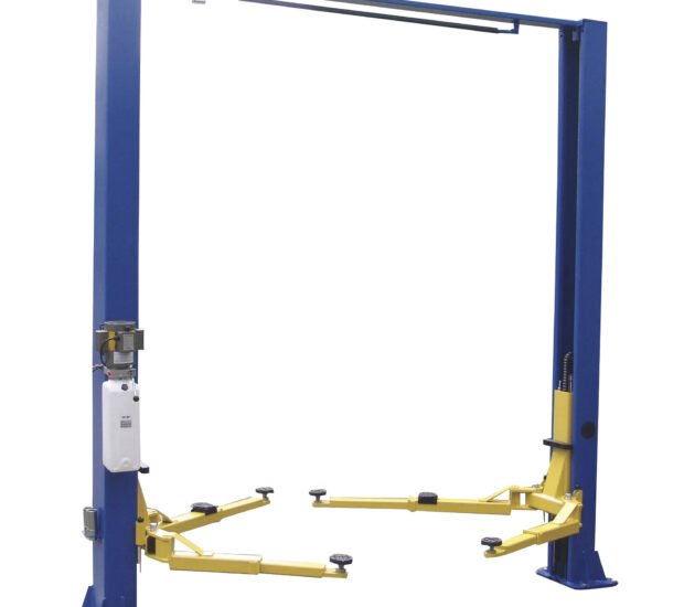 Tuxedo 2-Post Single-Piece Clear Floor Electric/Hydraulic Vehicle Lift, 9,000-Lb. Capacity, Model# TP9KSCX