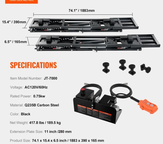 VEVOR Car Lift, 7,000 LBS Capacity Portable Car Lift VEVOR Car Lift, 7,000 LBS Capacity Portable Car Lift