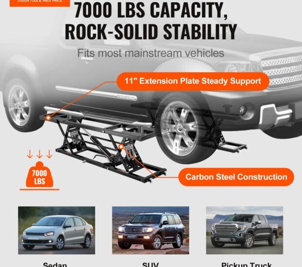VEVOR Car Lift, 7,000 LBS Capacity Portable Car Lift VEVOR Car Lift, 7,000 LBS Capacity Portable Car Lift