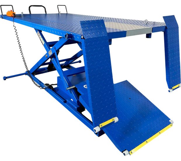 Ideal ATV Electric Lift Bench with Retractable Ramp System, 2200-Lb. Capacity, 47in. Lift, Model# A-2200IEH-XR Ideal ATV Electric Lift Bench with Retractable Ramp System, 2200-Lb. Capacity, 47in. Lift, Model# A-2200IEH-XR